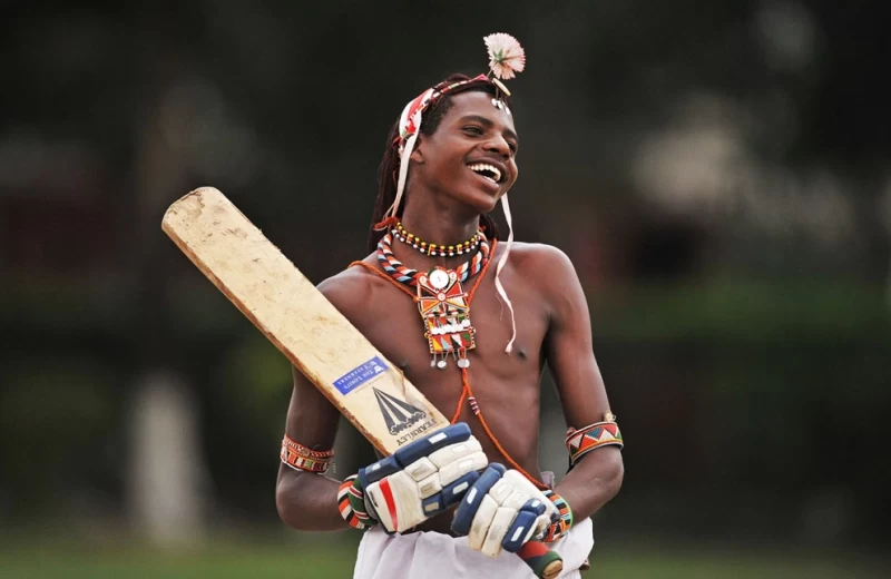 Команда по крикету из племени масаи