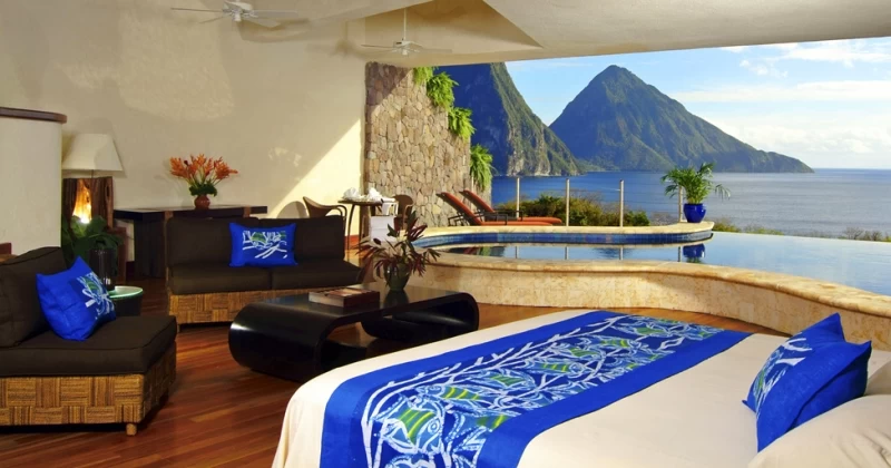 Отель Jade Mountain – роскошь в Карибском море