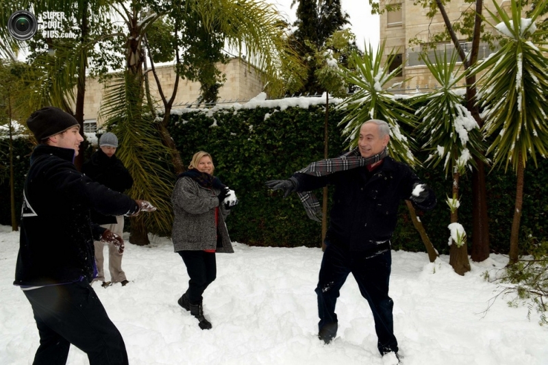 Аномальные снегопады в Израиле (11 фото)