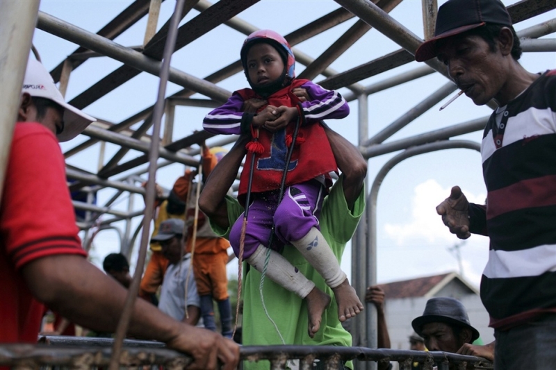 Детские скачки, или легальный способ заработка на детях в Индонезии (10 фото)
